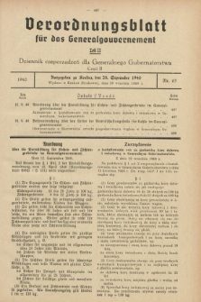 Verordnungsblatt für das Generalgouvernement = Dziennik rozporządzeń dla Generalnego Gubernatorstwa. 1940, Teil = Cz.2, Nr. 63 (28 September)