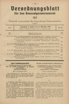 Verordnungsblatt für das Generalgouvernement = Dziennik rozporządzeń dla Generalnego Gubernatorstwa. 1940, Teil = Cz.2, Nr. 68 (15 November)