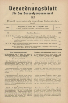 Verordnungsblatt für das Generalgouvernement = Dziennik rozporządzeń dla Generalnego Gubernatorstwa. 1940, Teil = Cz.2, Nr. 73 (10 Dezember)