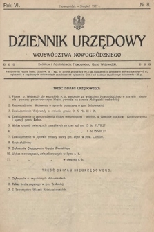 Dziennik Urzędowy Województwa Nowogródzkiego. 1927, nr 8