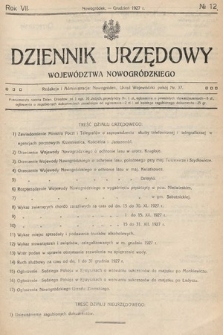 Dziennik Urzędowy Województwa Nowogródzkiego. 1927, nr 12