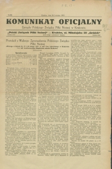 Komunikat Oficjalny Zarządu Polskiego Związku Piłki Nożnej w Krakowie. 1927, nr 12 (16 kwietnia)