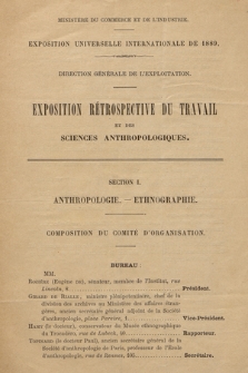 „Congrès International d’Anthropologie et d’Archéologie Préistoriques. Paris 1889. Exposition Universelle Internationale” : Materiały zebrane przez Michała Żmigrodzkiego