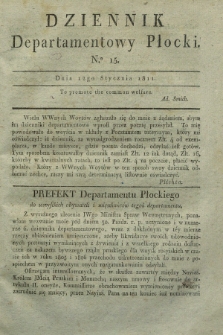 Dziennik Departamentowy Płocki. 1811, No. 15 (12 stycznia)