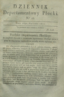 Dziennik Departamentowy Płocki. 1811, No. 17 (26 stycznia) + dod.