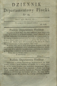 Dziennik Departamentowy Płocki. 1811, No. 23 (9 marca) + dod.