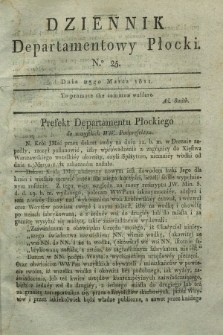 Dziennik Departamentowy Płocki. 1811, No. 25 (23 marca) + dod.