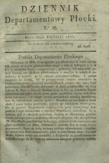Dziennik Departamentowy Płocki. 1811, No. 28 (13 kwietnia) + dod.