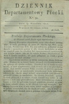 Dziennik Departamentowy Płocki. 1811, No. 50 (14 września)
