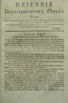 Dziennik Departamentowy Płocki. 1811, No. 60 (23 listopada)