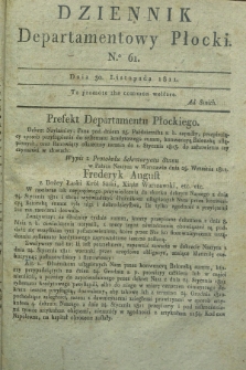 Dziennik Departamentowy Płocki. 1811, No. 61 (30 listopada) + dod.