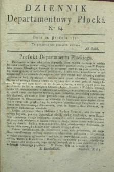 Dziennik Departamentowy Płocki. 1811, No. 64 (21 grudnia) + dod.