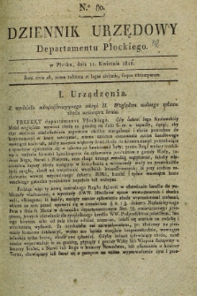 Dziennik Urzędowy Departamentu Płockiego. 1812, No. 80 (11 kwietnia)