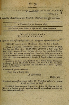 Dziennik Urzędowy Departamentu Płockiego. 1812, No. 89 (13 czerwca) + dod.