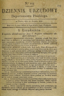 Dziennik Urzędowy Departamentu Płockiego. 1812, No. 115 (12 grudnia) + dod.