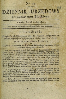 Dziennik Urzędowy Departamentu Płockiego. 1812, No. 117 (26 grudnia)