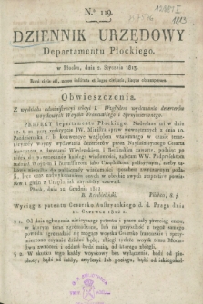 Dziennik Urzędowy Departamentu Płockiego. 1813, No. 119 (2 stycznia)