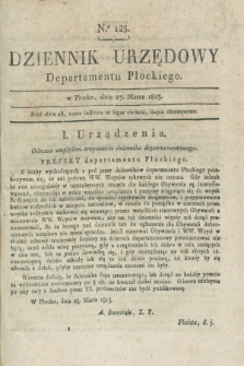 Dziennik Urzędowy Departamentu Płockiego. 1813, No. 125 (27 marca)