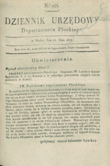 Dziennik Urzędowy Departamentu Płockiego. 1813, No. 133 (22 maja)