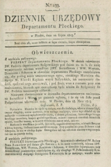 Dziennik Urzędowy Departamentu Płockiego. 1813, No. 139 (10 lipca)