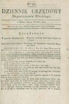 Dziennik Urzędowy Departamentu Płockiego. 1813, No. 147 (4 września)