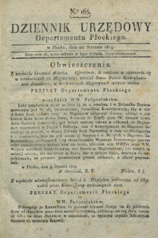 Dziennik Urzędowy Departamentu Płockiego. 1814, No. 165 (22 stycznia)
