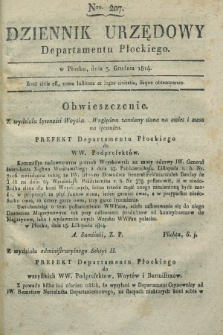 Dziennik Urzędowy Departamentu Płockiego. 1814, No. 207 (3 grudnia)