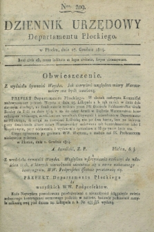 Dziennik Urzędowy Departamentu Płockiego. 1814, No. 209 (17 grudnia)