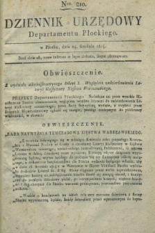 Dziennik Urzędowy Departamentu Płockiego. 1814, No. 210 (24 grudnia)