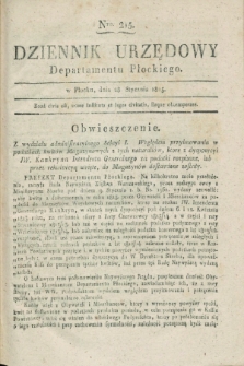 Dziennik Urzędowy Departamentu Płockiego. 1815, Nro 215 (28 stycznia)