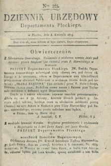 Dziennik Urzędowy Departamentu Płockiego. 1815, Nro 225 (8 kwietnia)