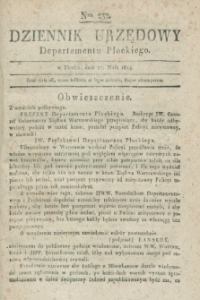 Dziennik Urzędowy Departamentu Płockiego. 1815, Nro 232 (27 maja)