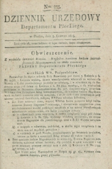 Dziennik Urzędowy Departamentu Płockiego. 1815, Nro 233 (3 czerwca)