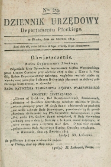 Dziennik Urzędowy Departamentu Płockiego. 1815, Nro 234 (10 czerwca)