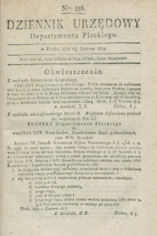 Dziennik Urzędowy Departamentu Płockiego. 1815, Nro 236 (24 czerwca)