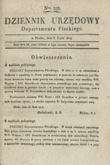 Dziennik Urzędowy Departamentu Płockiego. 1815, Nro 238 (8 lipca)