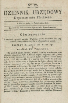 Dziennik Urzędowy Departamentu Płockiego. 1815, Nro 253 (21 października)