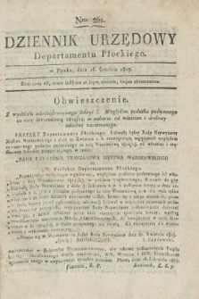 Dziennik Urzędowy Departamentu Płockiego. 1815, Nro 261 (16 grudnia)