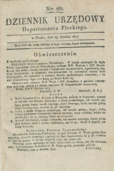 Dziennik Urzędowy Departamentu Płockiego. 1815, Nro 262 (23 grudnia)