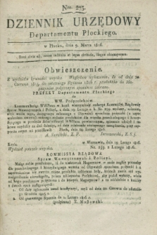 Dziennik Urzędowy Departamentu Płockiego. 1816, Nro. 273 (9 marca) + dod.