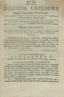 Dziennik Urzędowy Departamentu Płockiego. 1816, Nro. 298 (31 sierpnia)