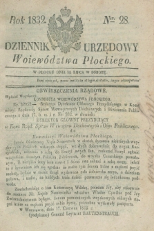Dziennik Urzędowy Woiewództwa Płockiego. 1832, Ner. 28 (14 lipca) + dod.