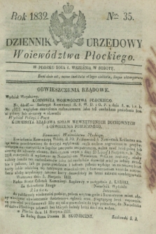 Dziennik Urzędowy Woiewództwa Płockiego. 1832, Ner. 35 (1 września) + dod.
