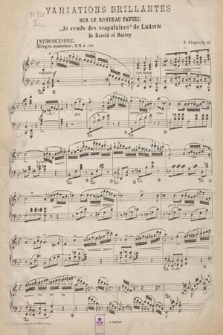 Brillante Variationen B-dur : Op. 12