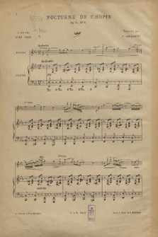 Deux nocturnes de Chopin. No 1, Nocturne en Mi b, Op. 9 No 2