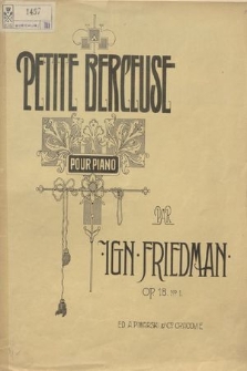 Aquarelles : pour piano a deux mains : Op. 18. No. 1, Petite Berceuse