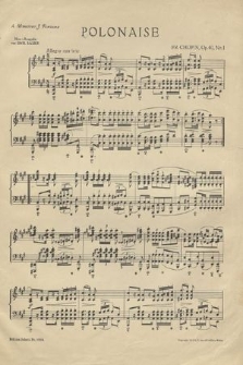 Polonaise op. 40 Nr. 1 A dur - La majeur