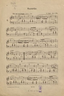 Mazurka : op. 7 no. 2