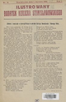 Ilustrowany Dodatek Kurjera Stanisławowskiego. R.1/2 (1925/1926), nr 13