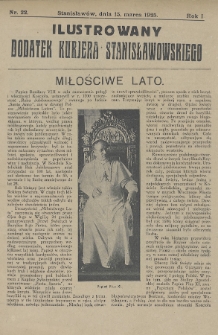 Ilustrowany Dodatek Kurjera Stanisławowskiego. R.1/2 (1925/1926), nr 22